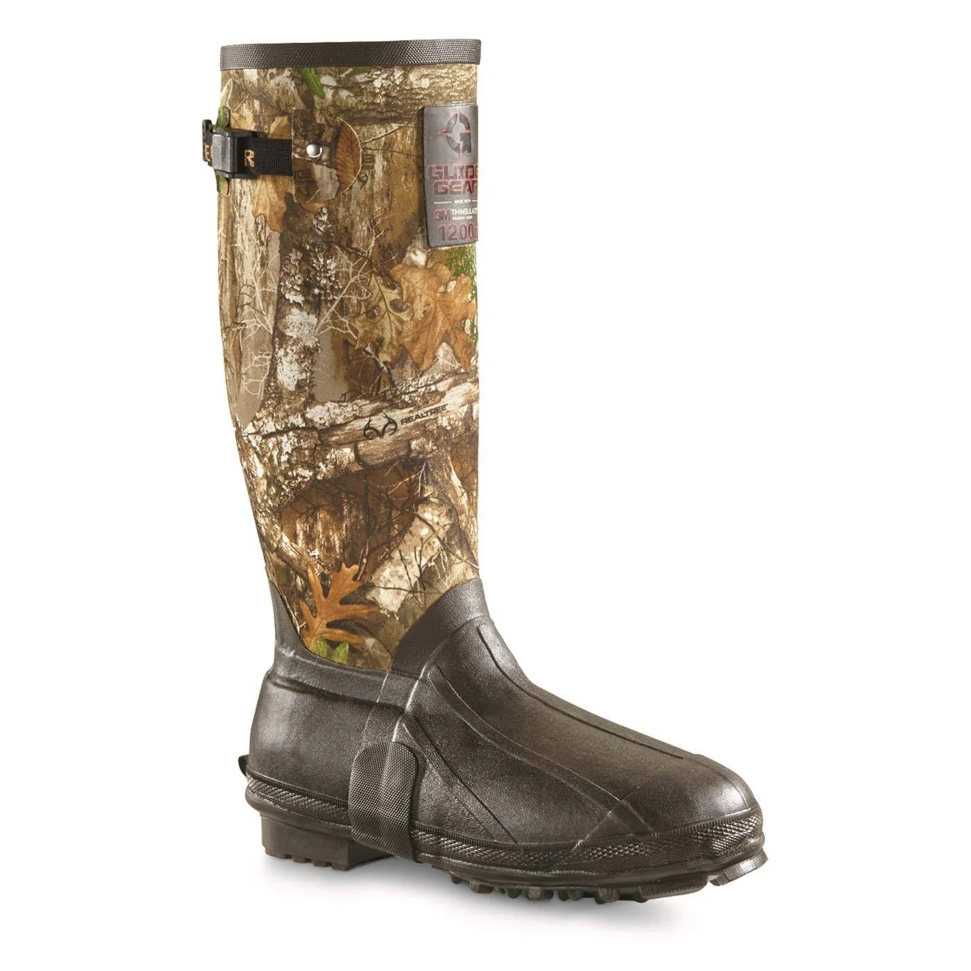 Steel Toe Rubber Boots: Guide Gear Men&s 15 inch Insulated Boots 1200-gram Thinsulate, Size: 13D, Realtree Edge, Size 13D