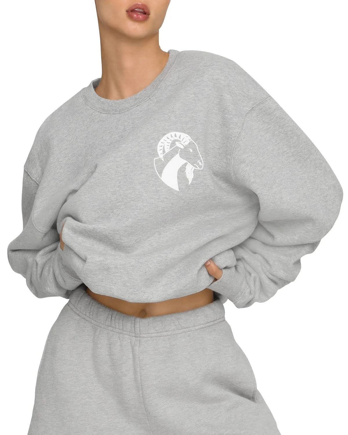 Good American Women&s Capricorn Boyfriend Sweatshirt Size 0