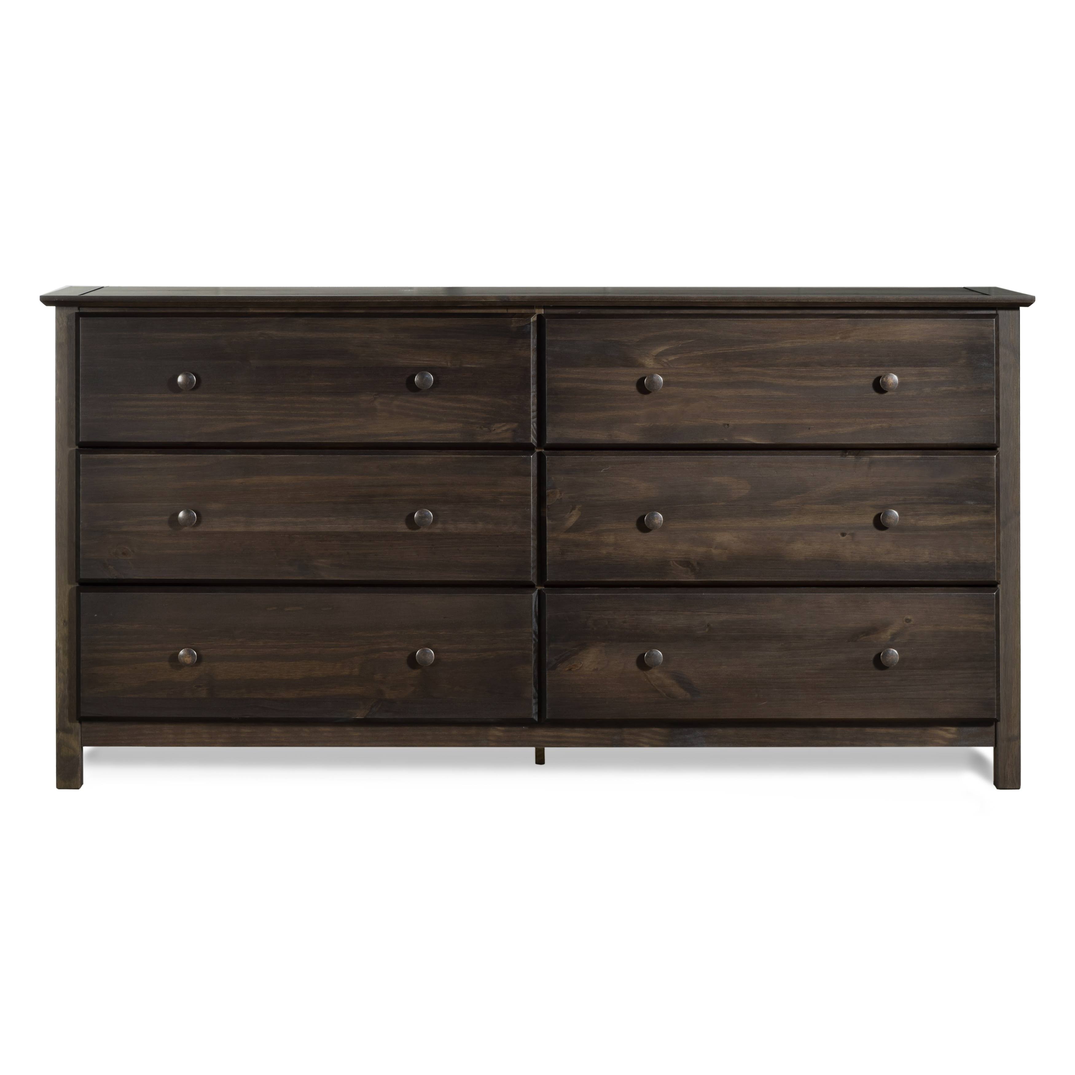 Grain Wood Furniture Shaker 6 Drawer Dresser Finish: Espresso