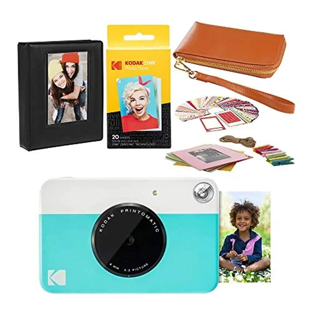 Kodak Printomatic Instant Print Camera Photography Kit Blue