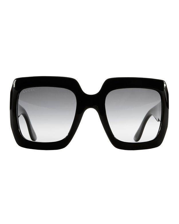 GUCCI Oversize Square Frame Sunglasses Black