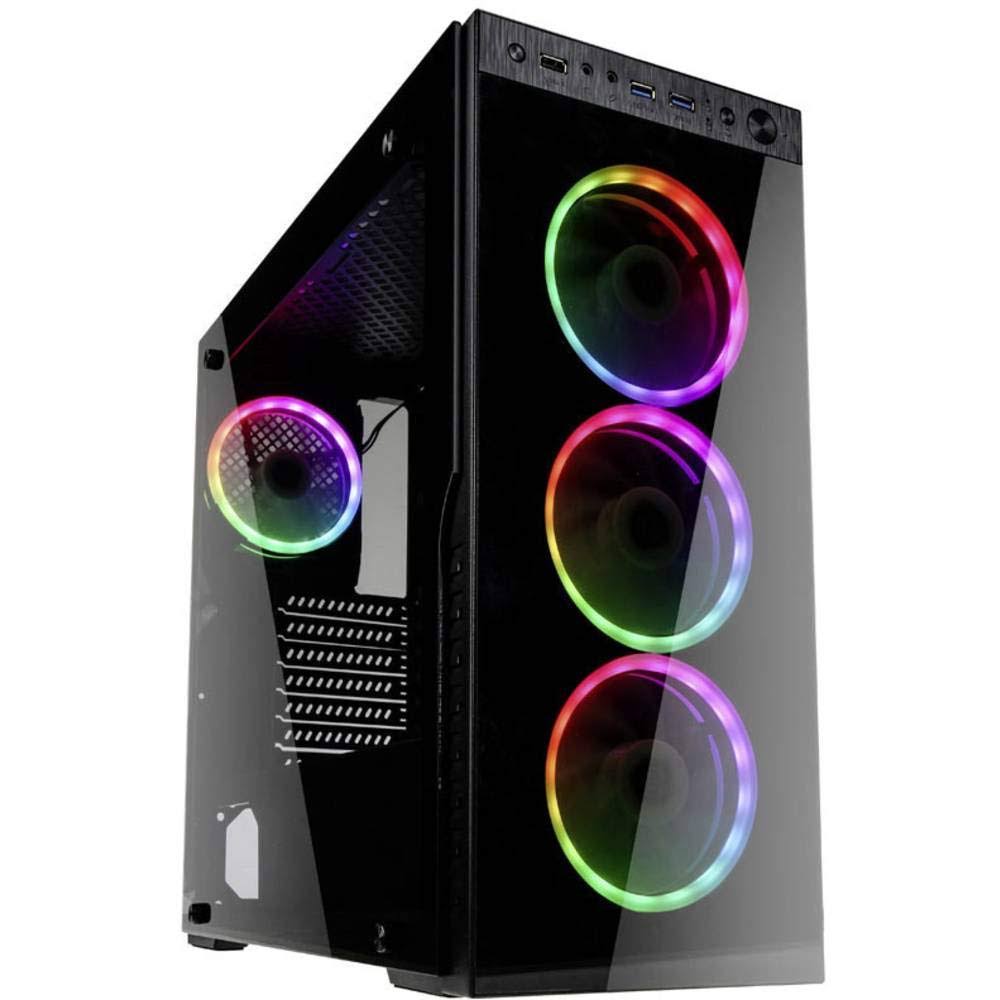 Kolink Horizon Midi Tower RGB Gaming Case - Black Tempered Glass