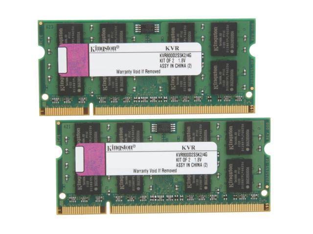 Kingston KVR800D2S5K2/4G 4GB Kit 800MHz DDR2 Non ECC CL5 So DIMM