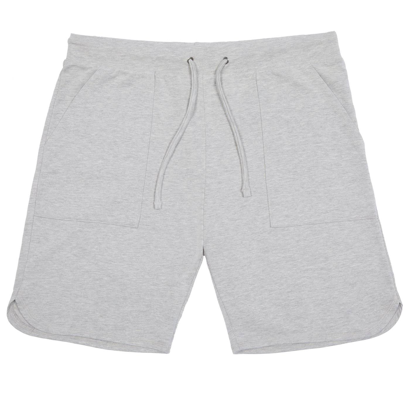 Goodlife Micro Terry Scallop Short in Heather Grey, Size: Medium