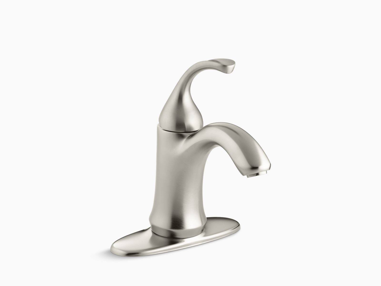 Kohler K-10215-4 Forte Single Hole Bathroom Faucet - Brushed Nickel