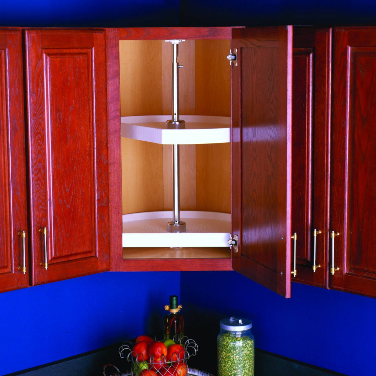 22 Knape Vogt Pdn22st Lazy Susan Polymer D Shape Double Shelf- White