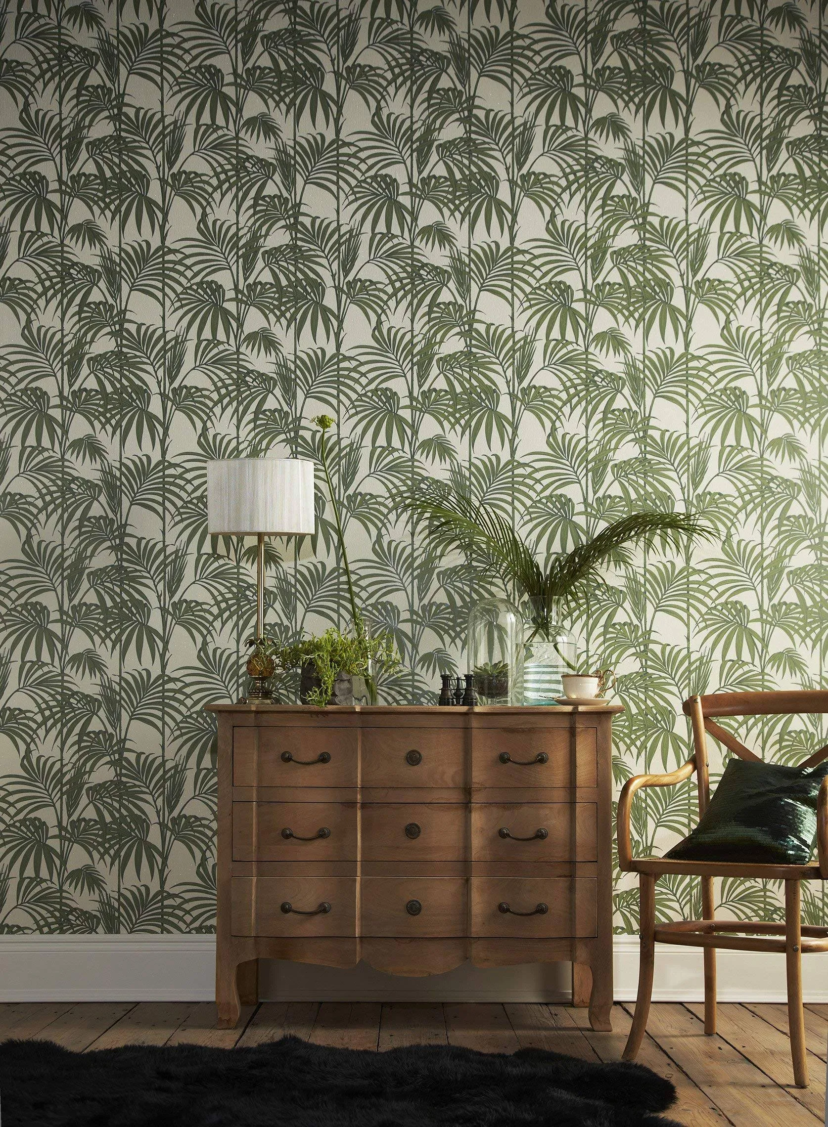 Graham u0026 Brown Honolulu Palm Green Wallpaper