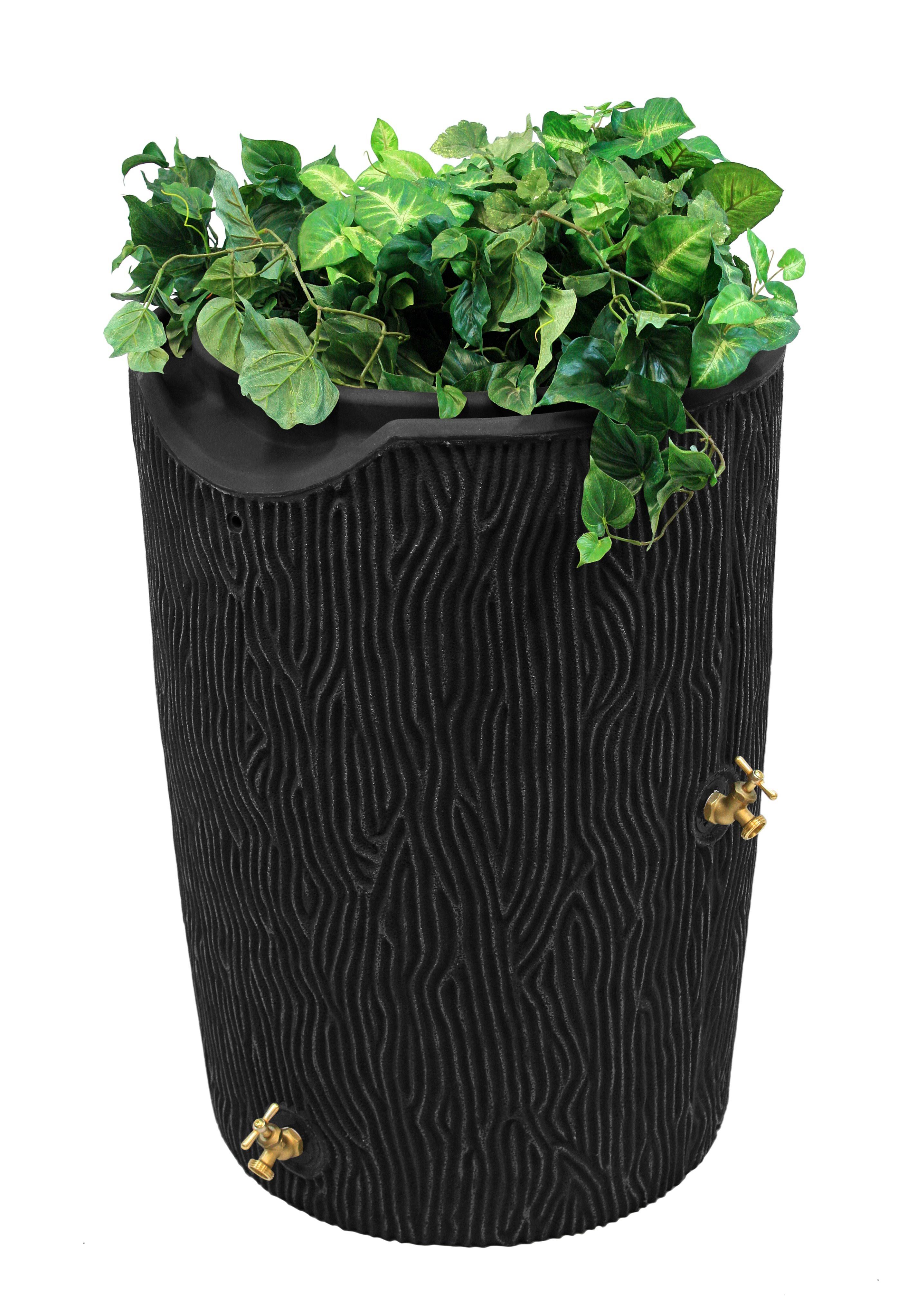 Impressions Bark 50 Gallon Rain Saver - Black - Good Ideas