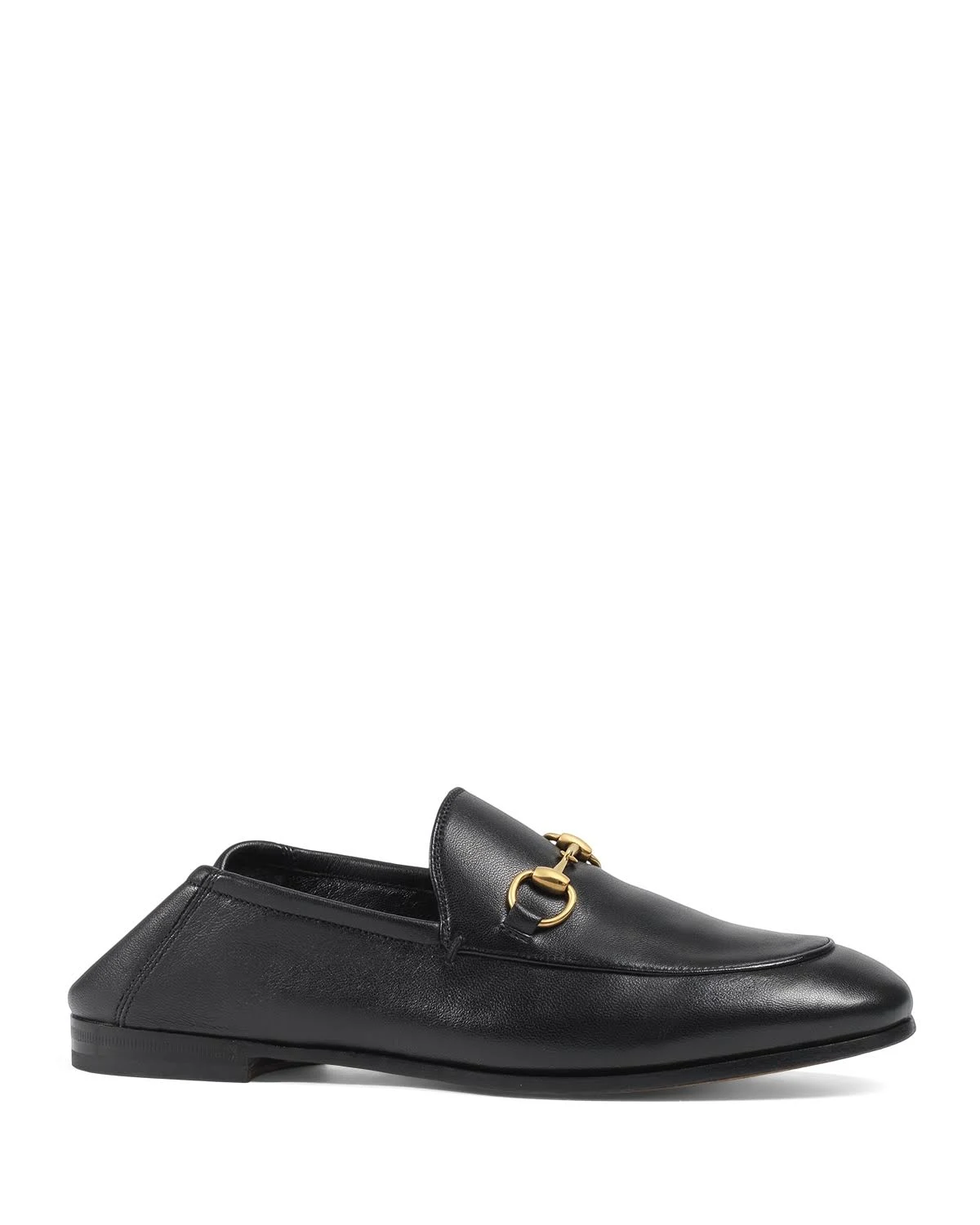 Gucci Women&s Brixton Leather Horsebit Loafers - Black - Size 4.5