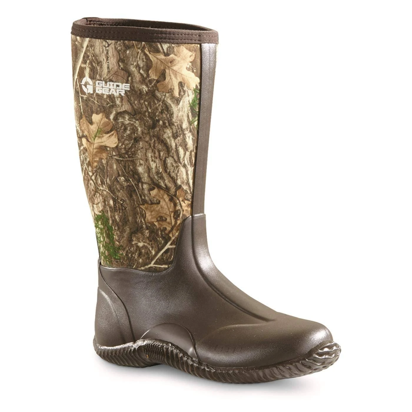 Guide Gear Women&s High Camo Bogger Rubber Boots, 10B, Realtree Edge