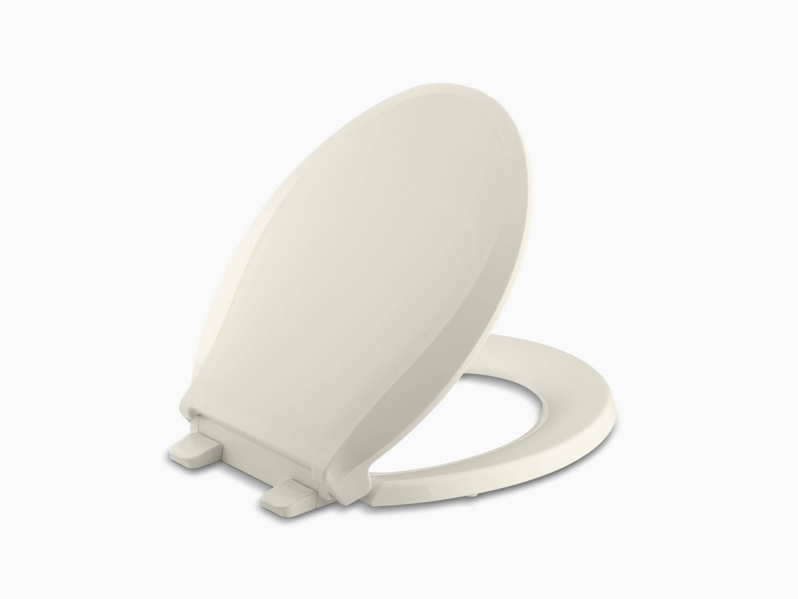 Kohler 4639-96 Cachet Quiet-Close with Grip-Tight Round-Front Toilet Seat - Biscuit