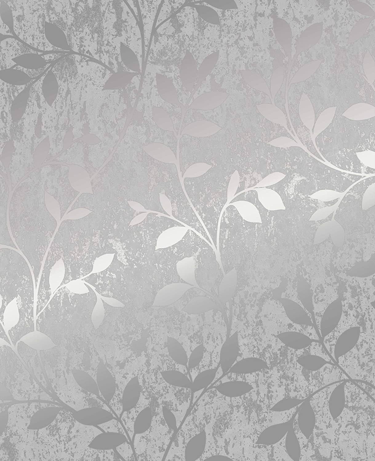 Graham u0026 Brown Milan Trail Silver and Grey Wallpaper