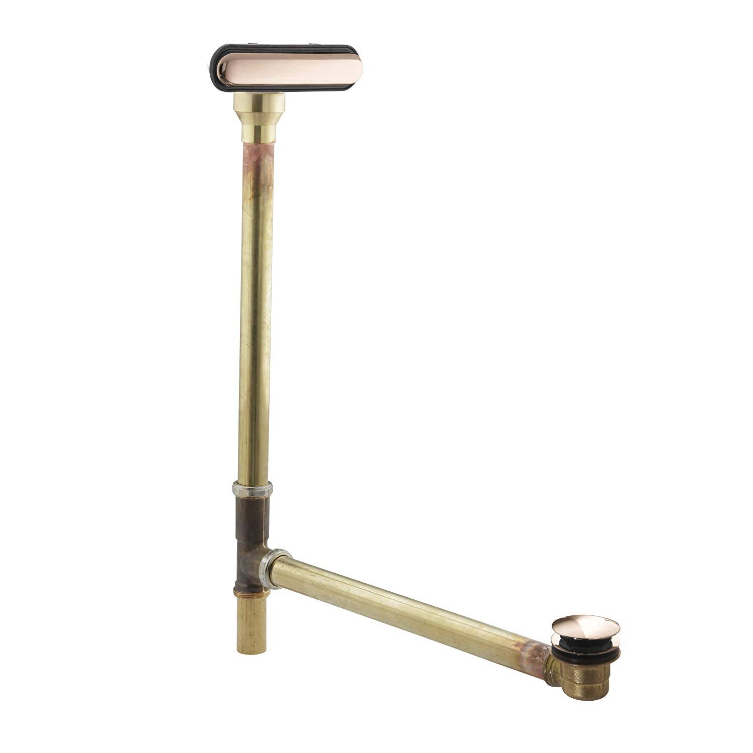 Kohler 7271-RGD Clearflo Slotted Overflow Brass Bath Drain - Vibrant Rose Gold