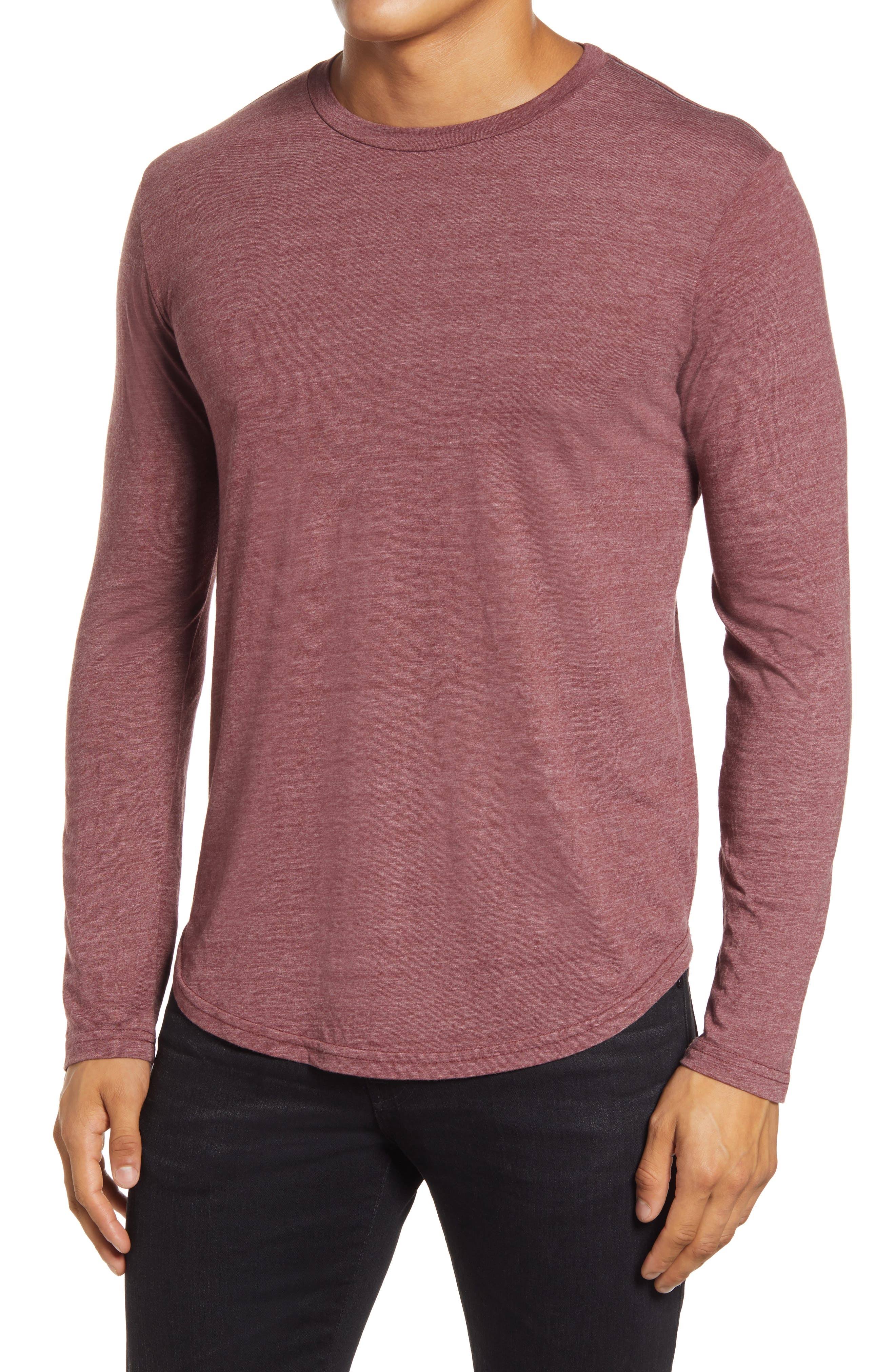 Men&s Goodlife Triblend Scallop Long Sleeve T-Shirt