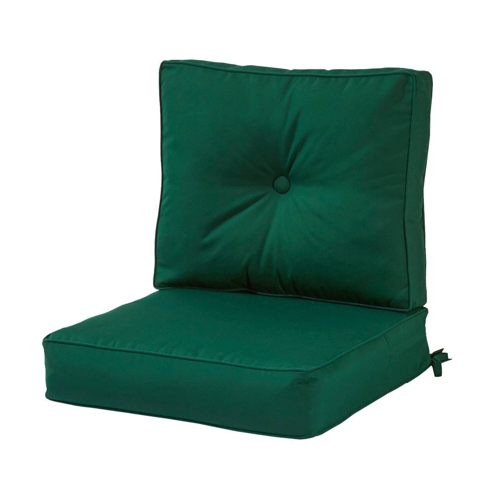Greendale Home Fashions Outdoor Deep Seat Sunbrella Fabric Cushion Set, Forest Green