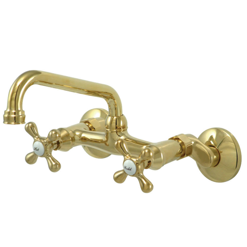Kingston Brass Magellan Bridge Faucet, Polished Brass