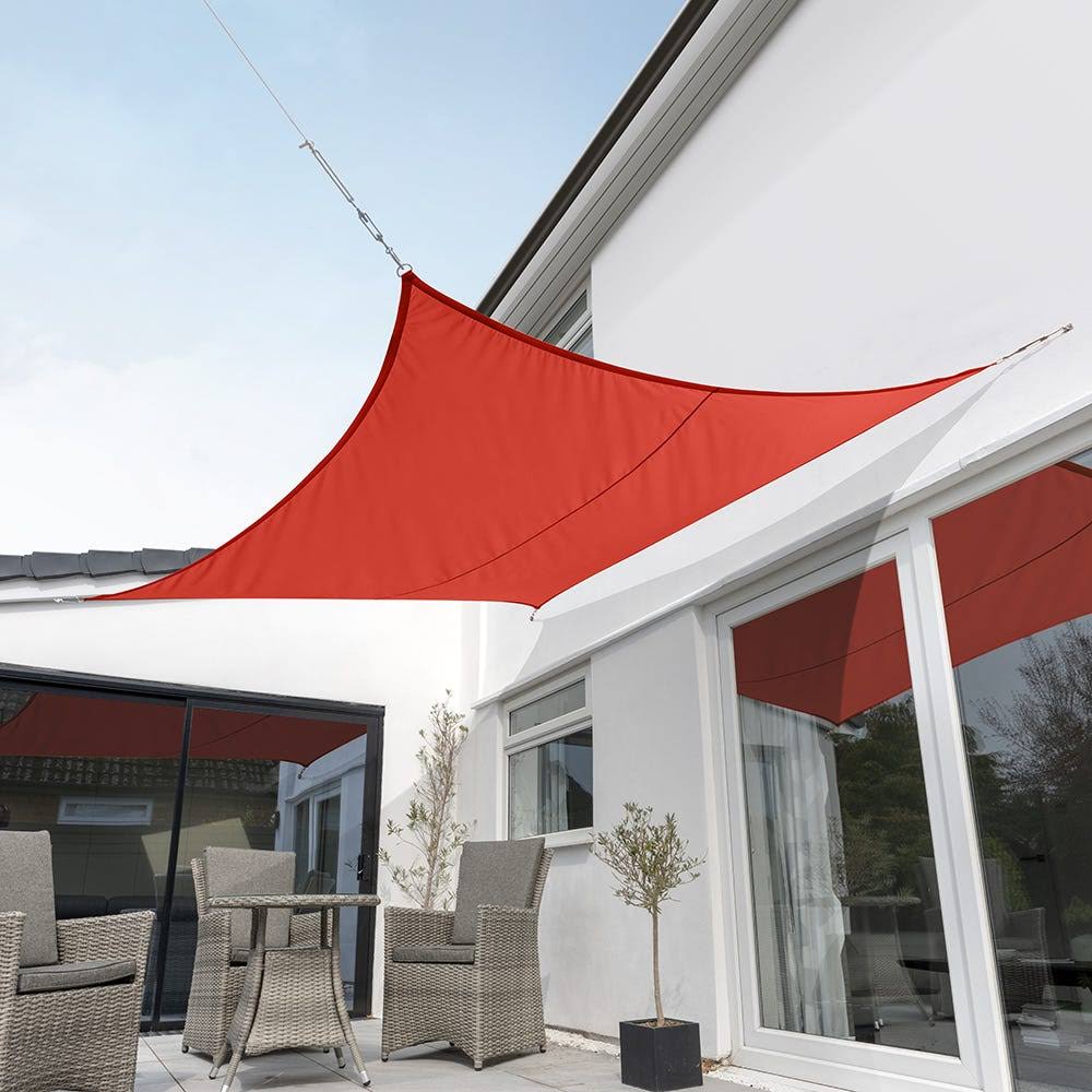 Kookaburra 17ft 9x22 Red Waterproof Woven Square Sail Shade