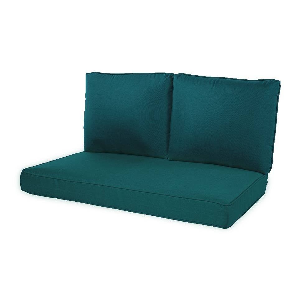 Rolston 3PC Outdoor Replacement Loveseat Sofa Cushion Set Teal - Haven Way
