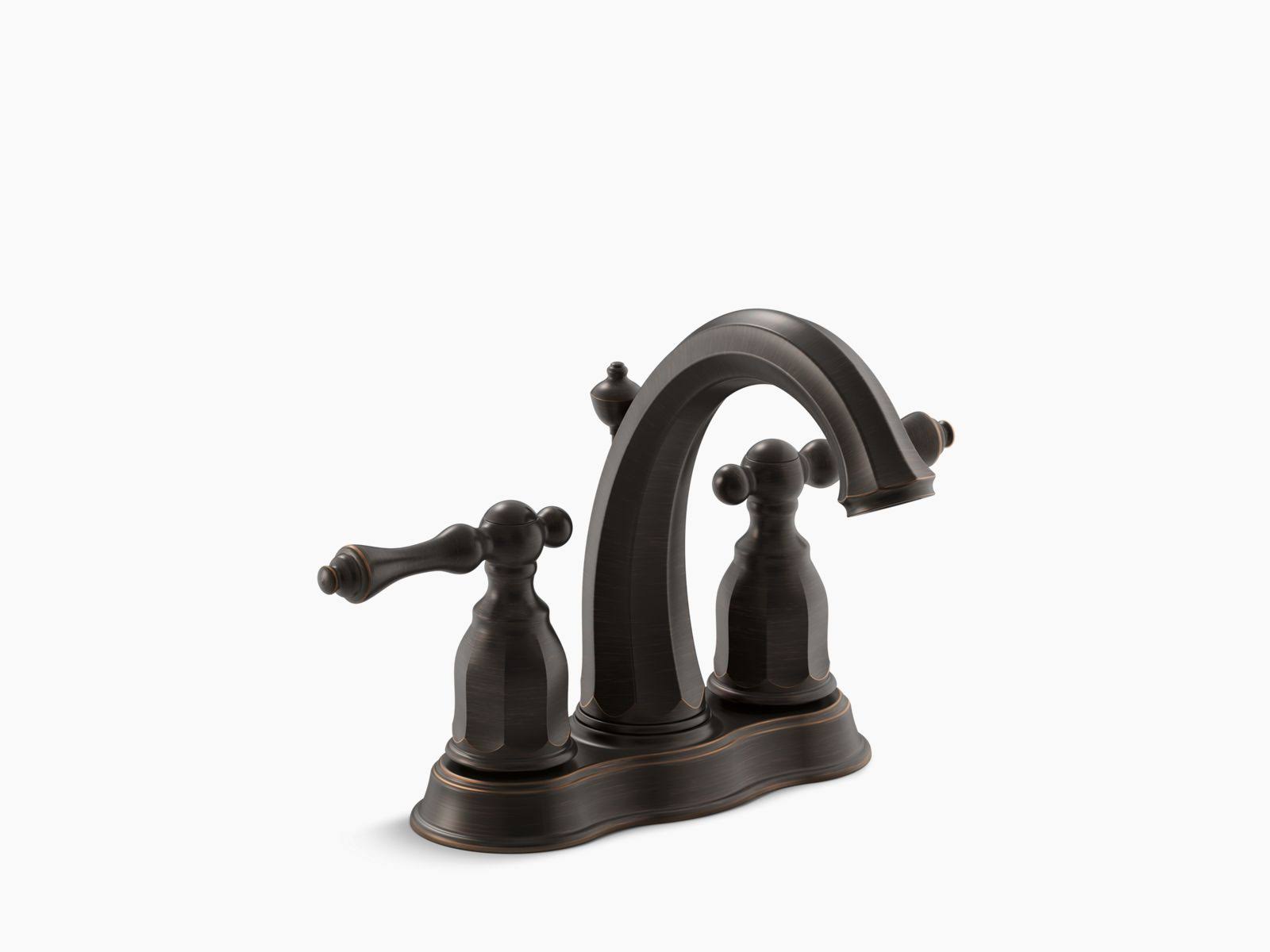 Kohler Oil-Rubbed Bronze Kelston Centerset Bathroom Sink Faucet