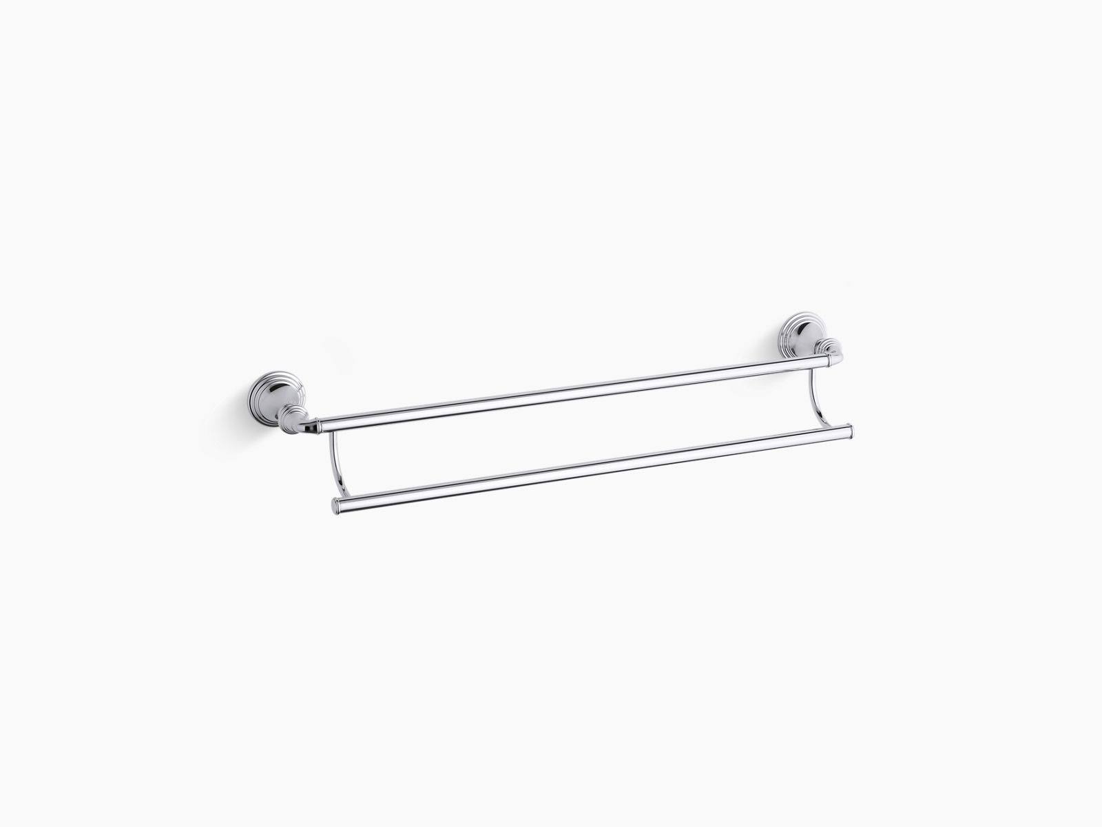 Kohler 10553-CP Devonshire 24x22 Double Towel Bar - Polished Chrome
