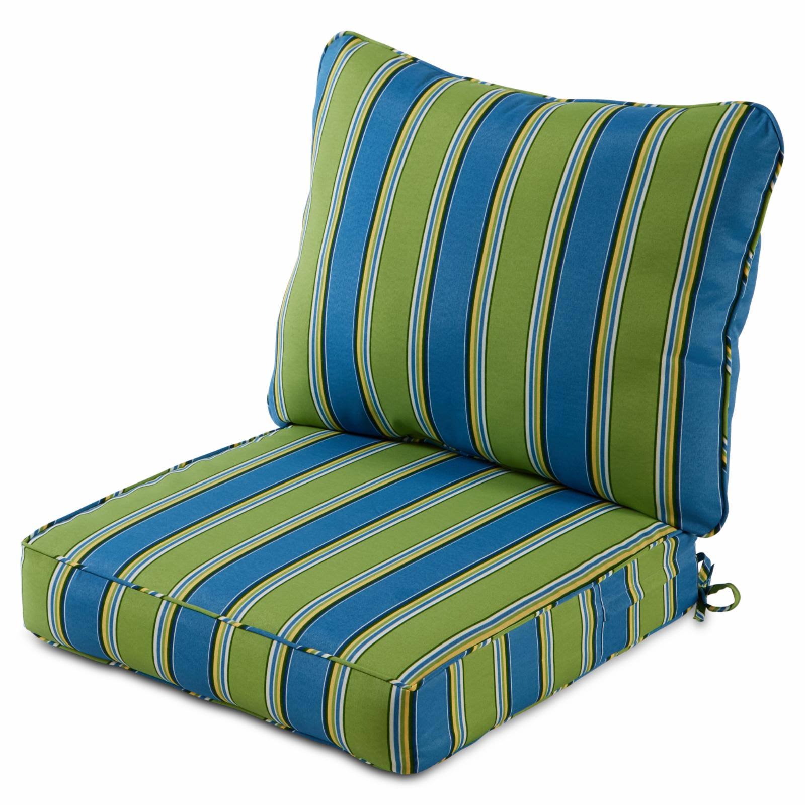Greendale Home Fashions Outdoor Deep Seat Cushion Set, Cayman Stripe