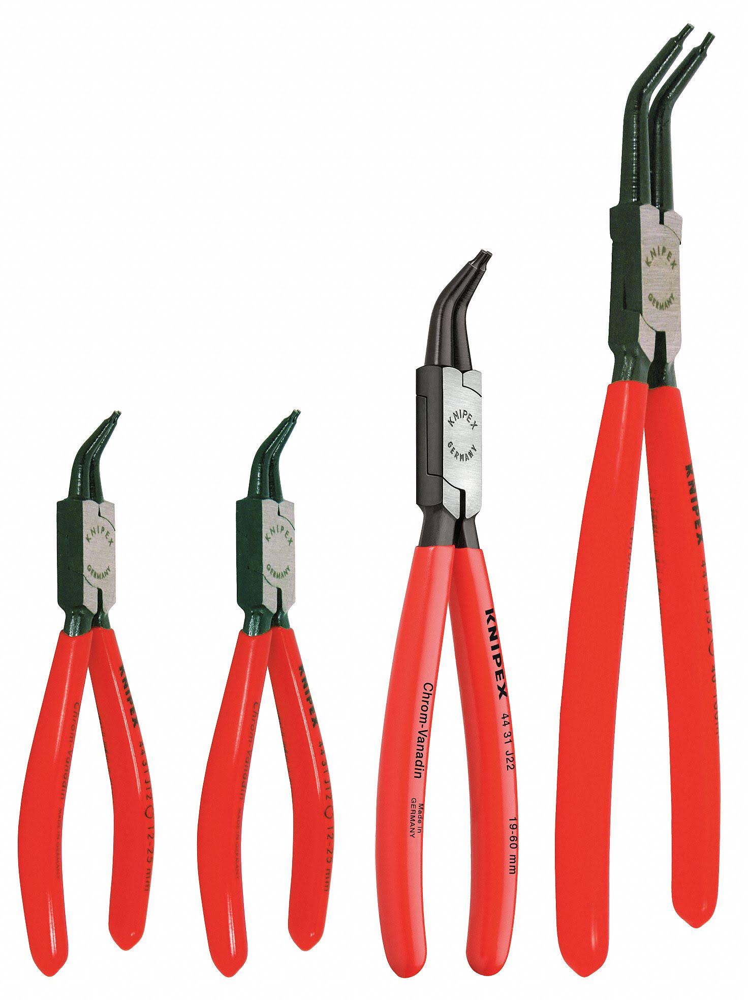 Knipex 9K 00 19 01 US Retaining Ring Plier Set,45 Deg.,4 PC