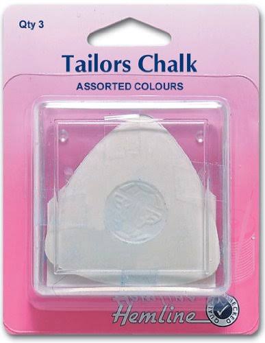 Hemline Tailor&s Chalk 3pcs Assorted Colours H250