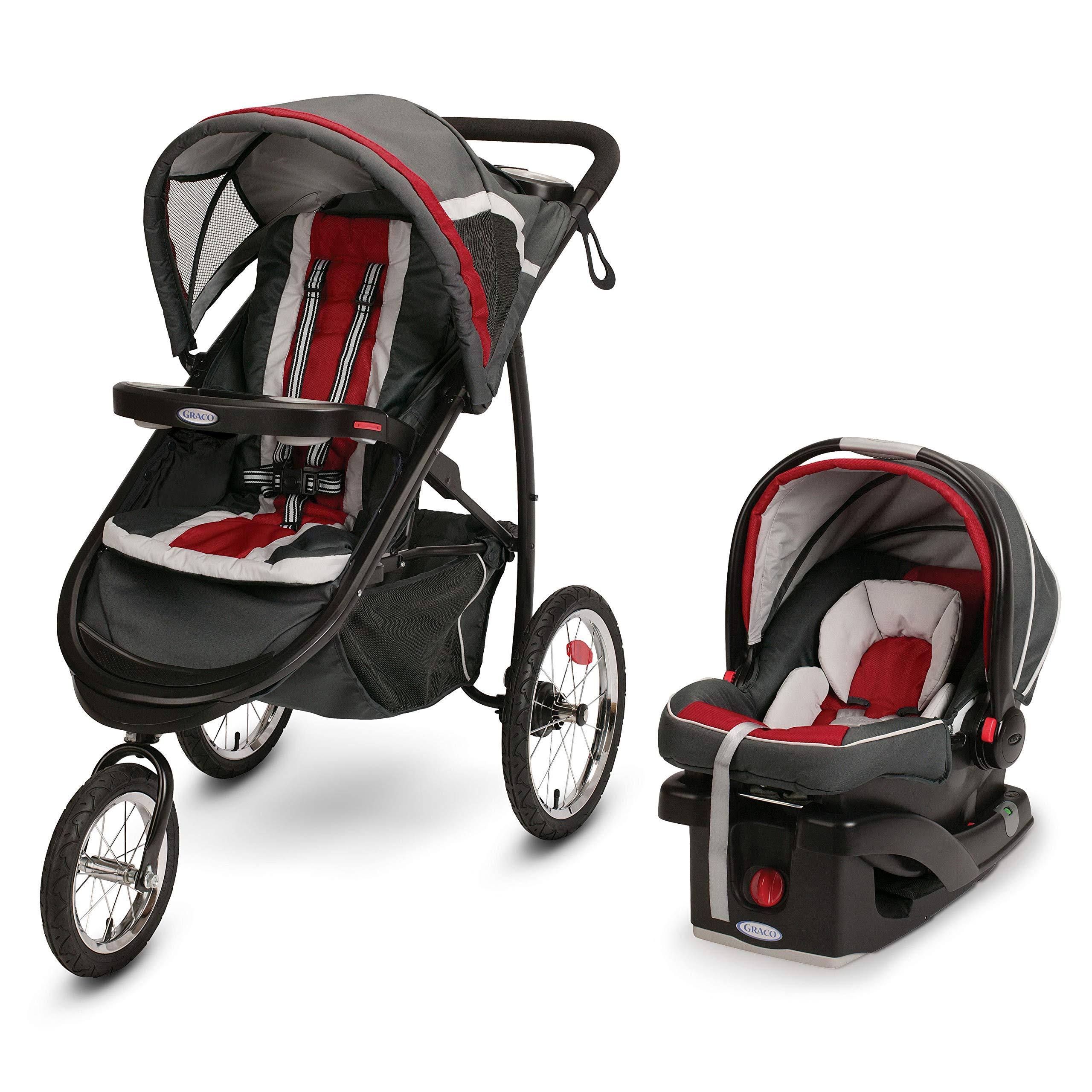 Graco Fast Action Jogger Click Connect 35 Elite Travel System - Chili Red, Black