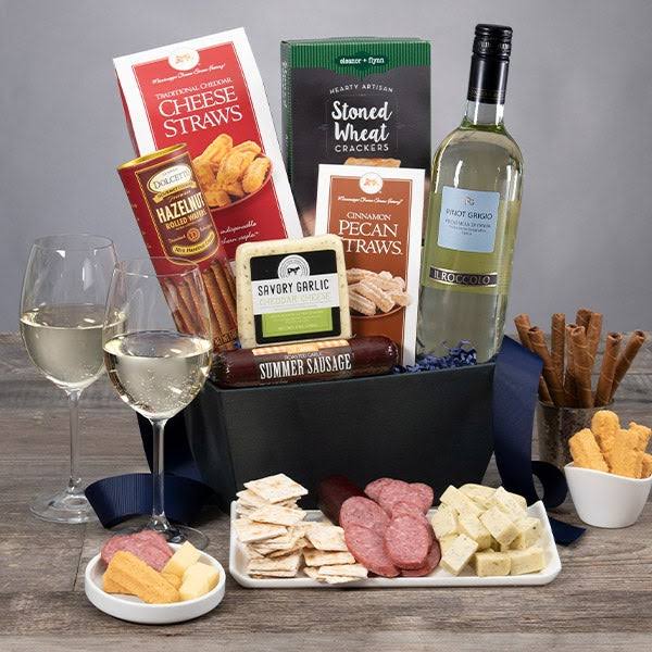White Wine Countryside Gift Basket by Gourmet Gift Baskets - Wine Gift Baskets - Gift Baskets Delivered - Gift Baskets