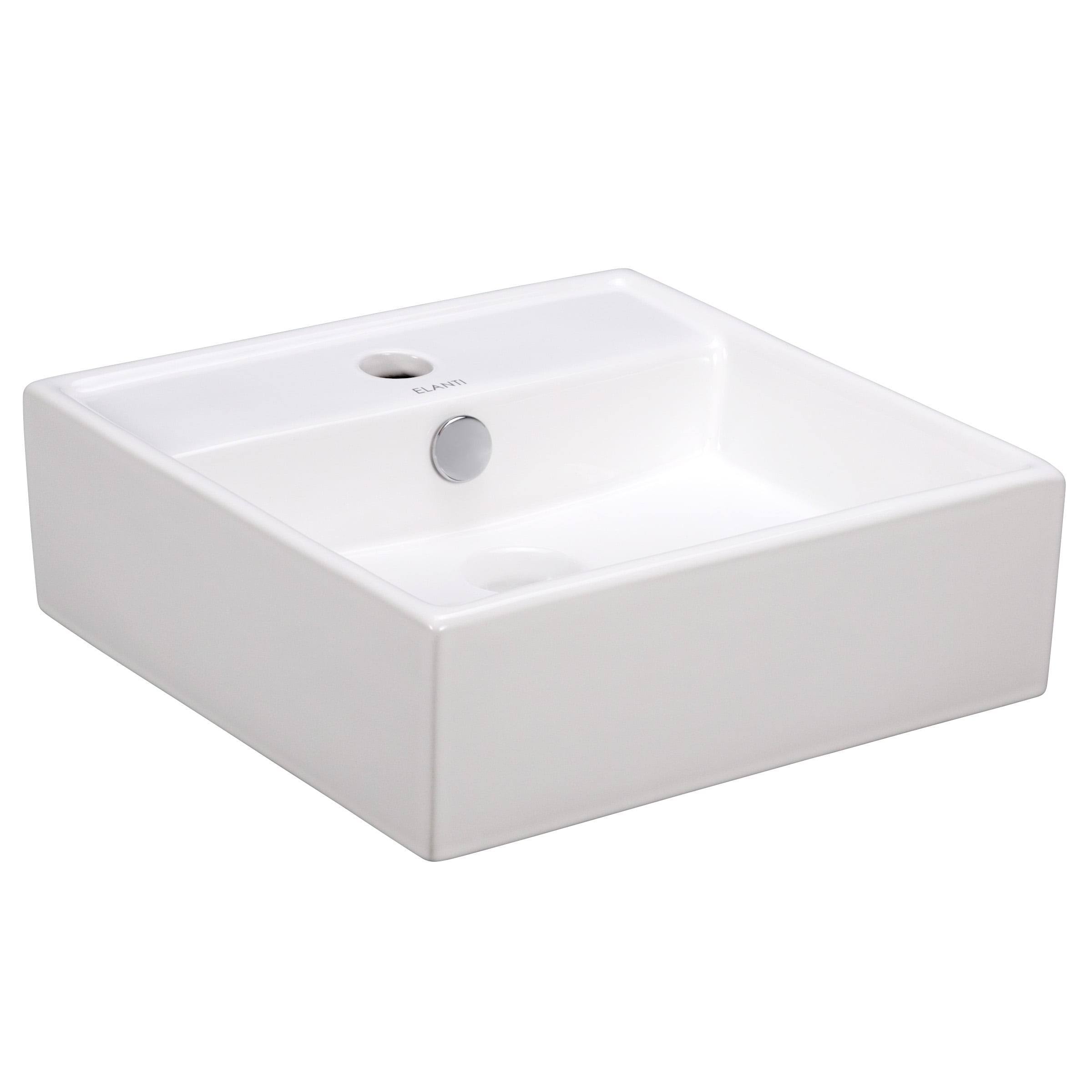Elanti Porcelain Square Wall Mounted Sink