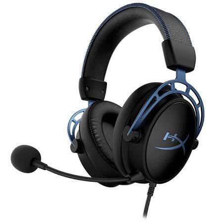 Kingston HyperX Cloud Alpha S Gaming Headset Dual Sound Cavity Headphone with 7.1 Surround Sound Detachable Microphone Blue