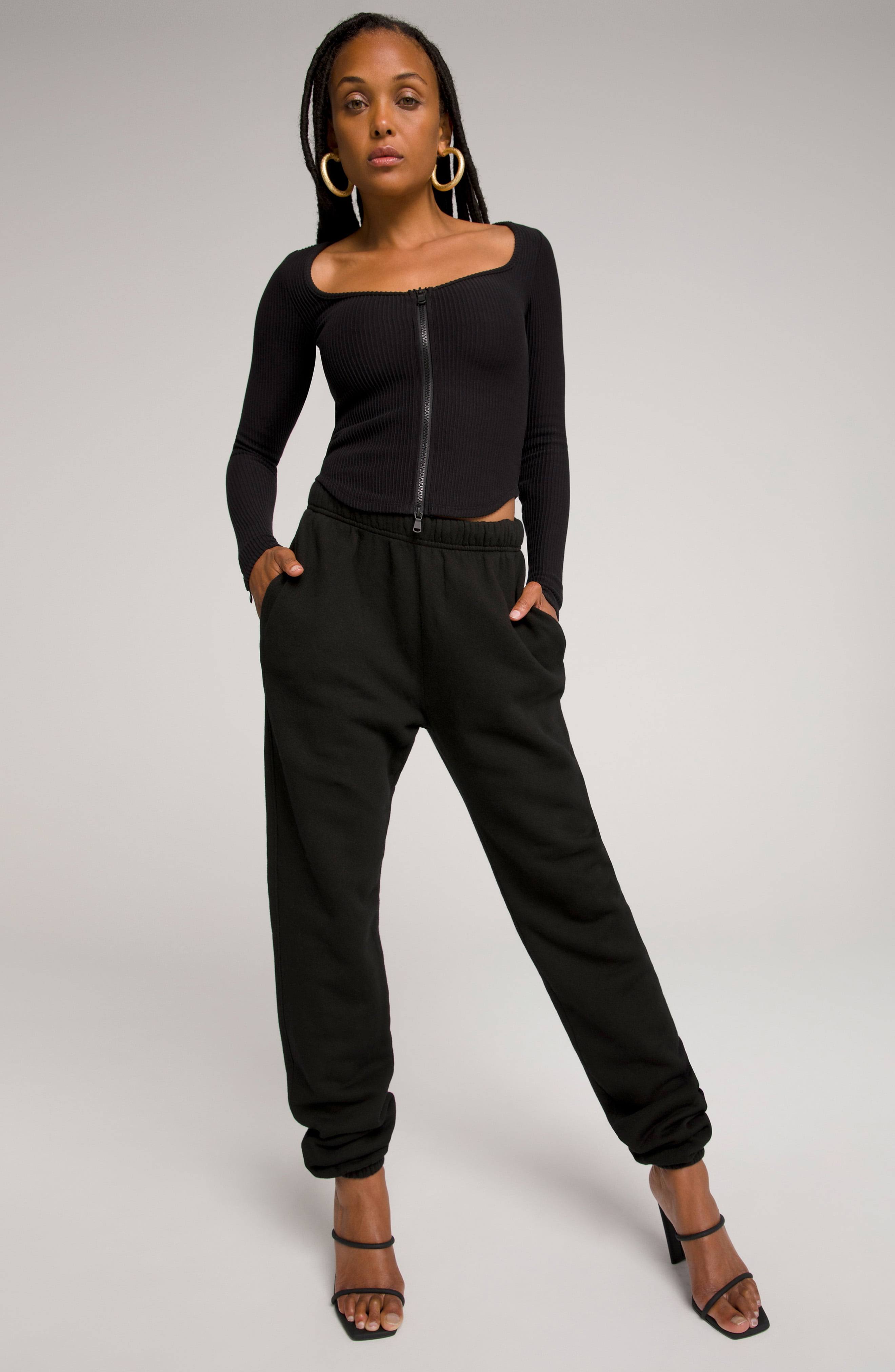 Women&s Good American Boyfriend Sweatpants