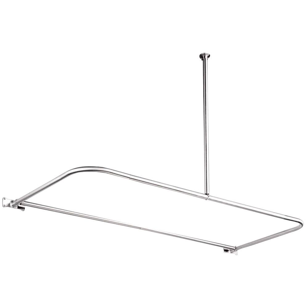 Kingston Brass CC3131 D-Type Shower Rod, Polished Chrome