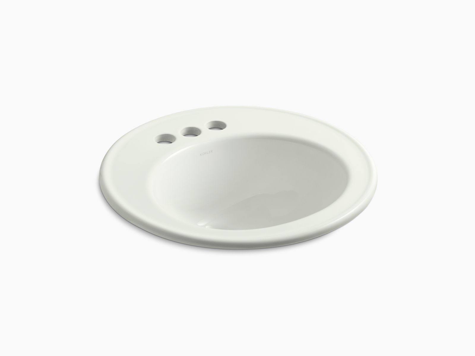 Kohler K-2202-4-NY Brookline 19x22 Drop in Bathroom Sink - Dune