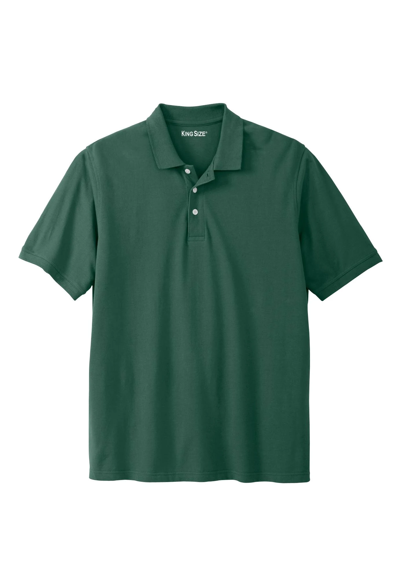 Men&s Big u0026 Tall Pique Polo Shirt by KingSize in Hunter (Size 9XL)
