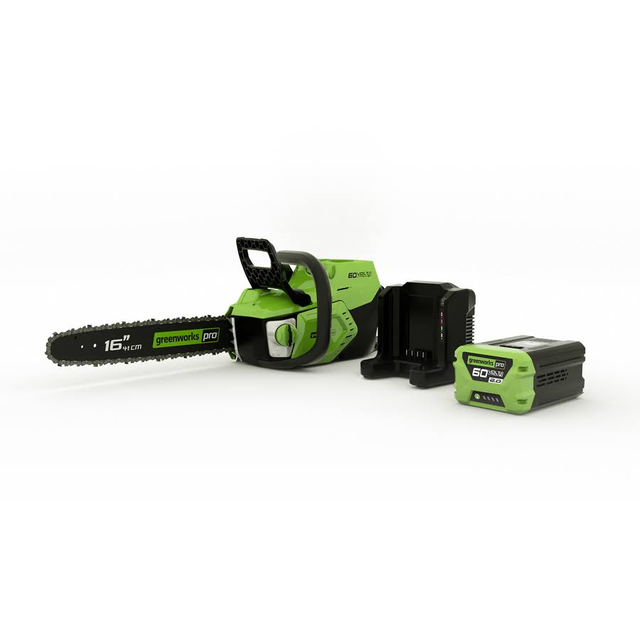 Greenworks Pro 60-Volt Max Lithium Ion 16-In Brushless Cordless Electric Chainsaw CS60L210