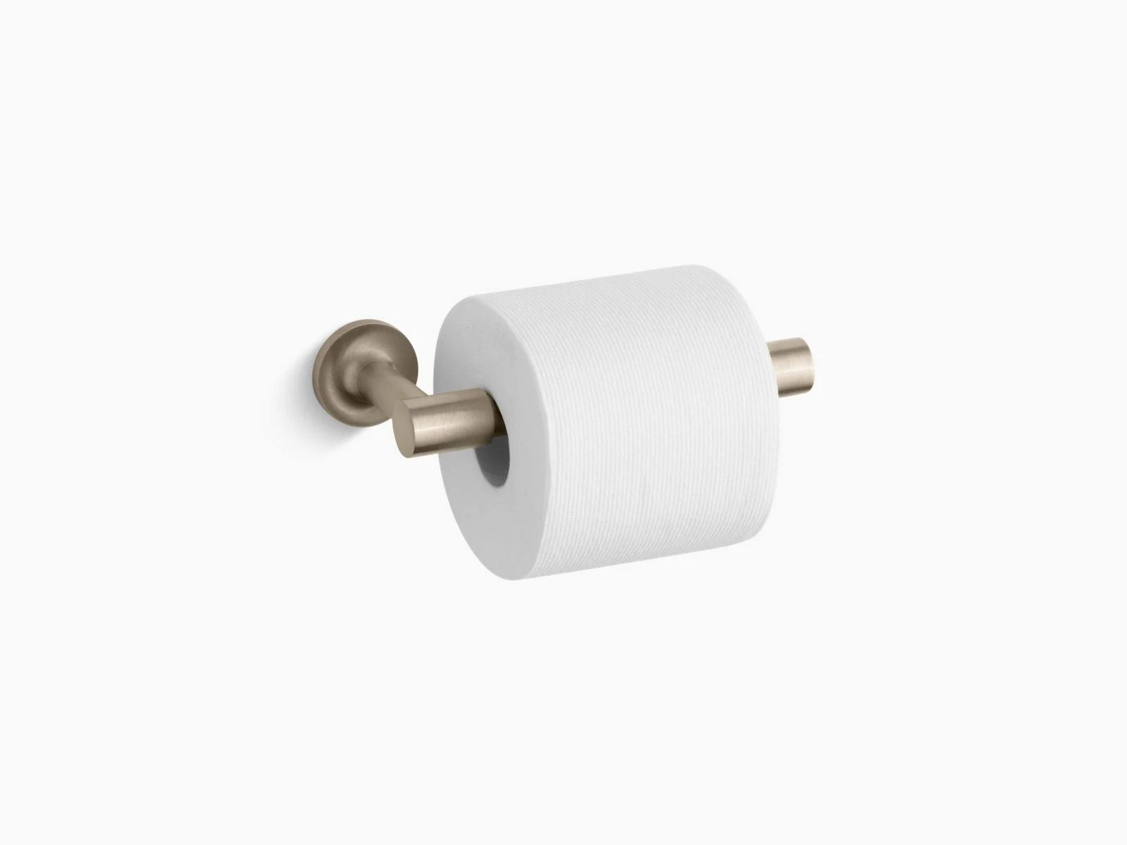 KOHLER K-14377-BV Purist Pivoting Toilet Tissue Holder, Vibrant Brushed Bronze