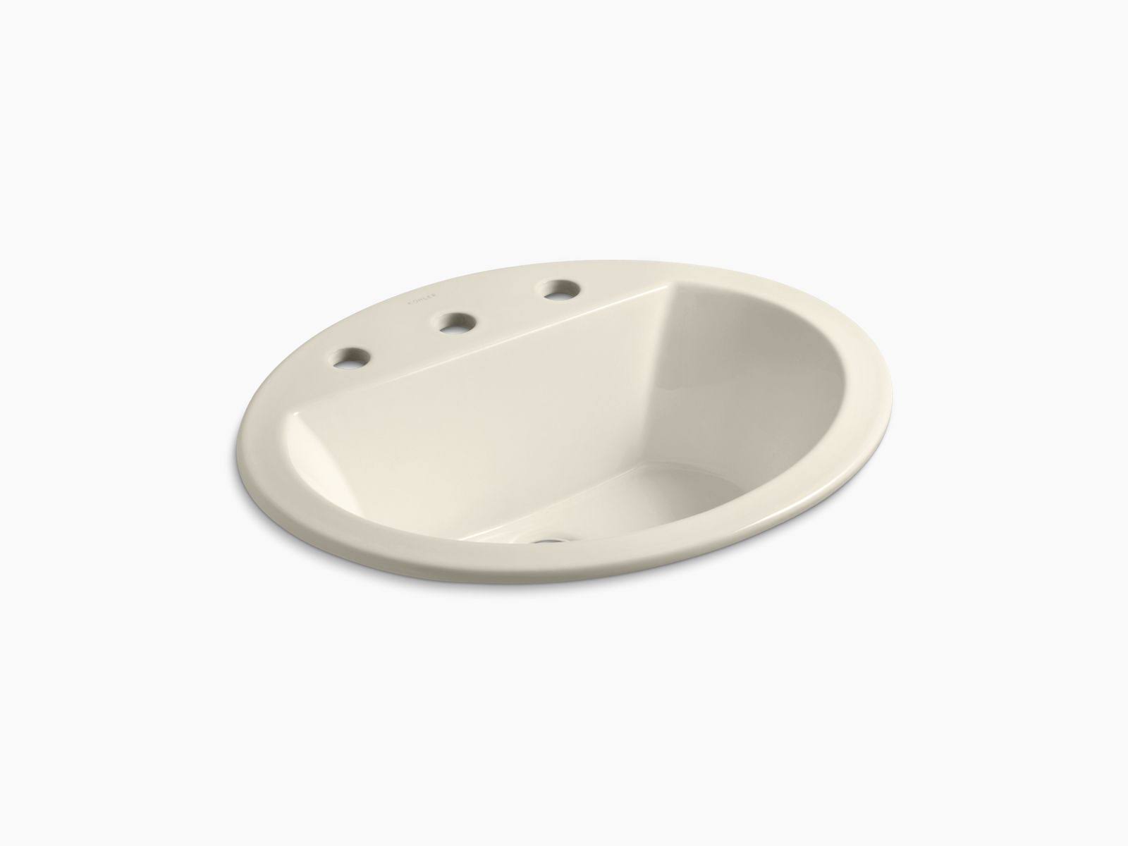 Kohler 2699-8-47 Bryant Oval Drop-in Bathroom Sink with 8
