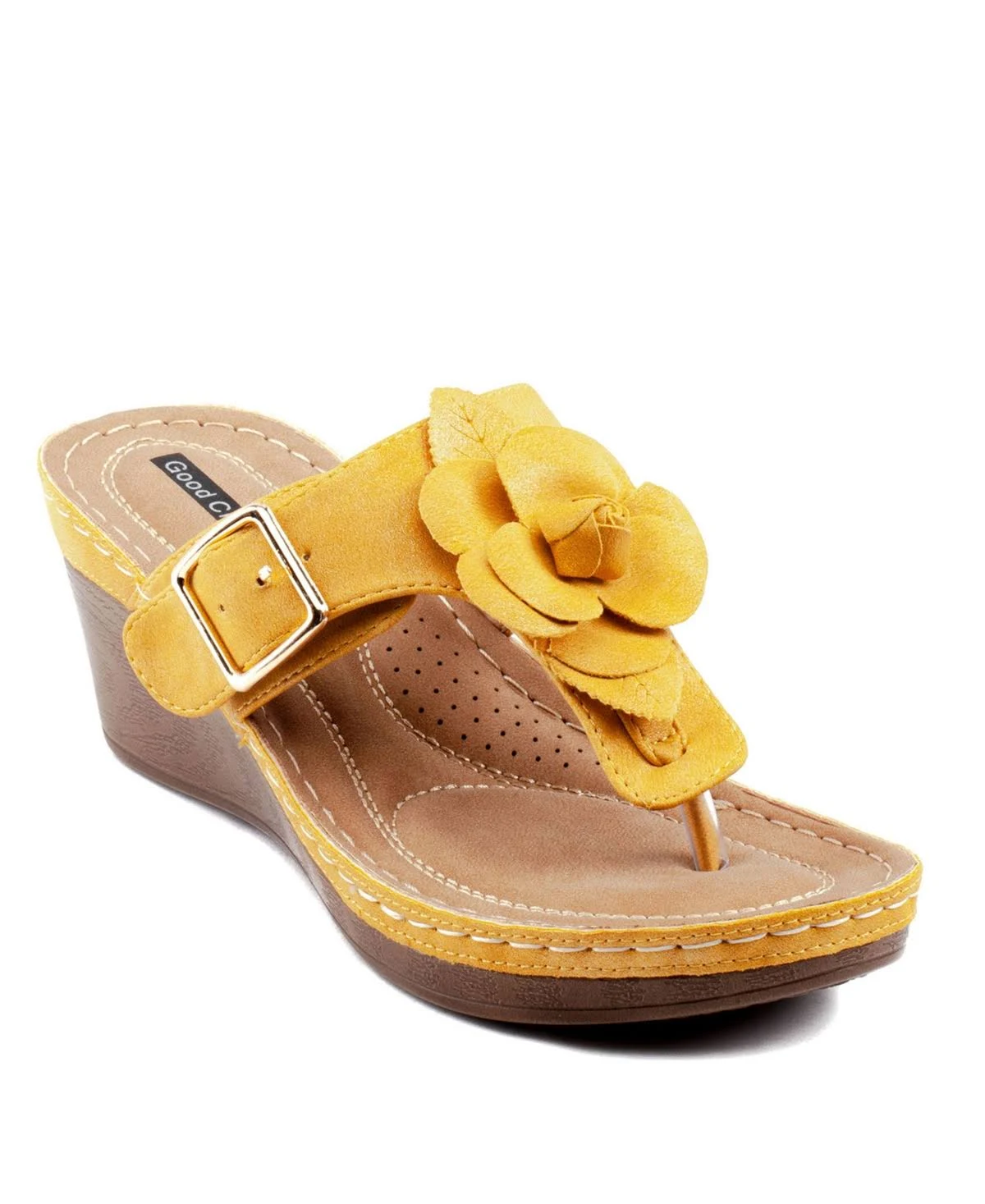 GC Shoes Flora Wedge Sandal - Yellow