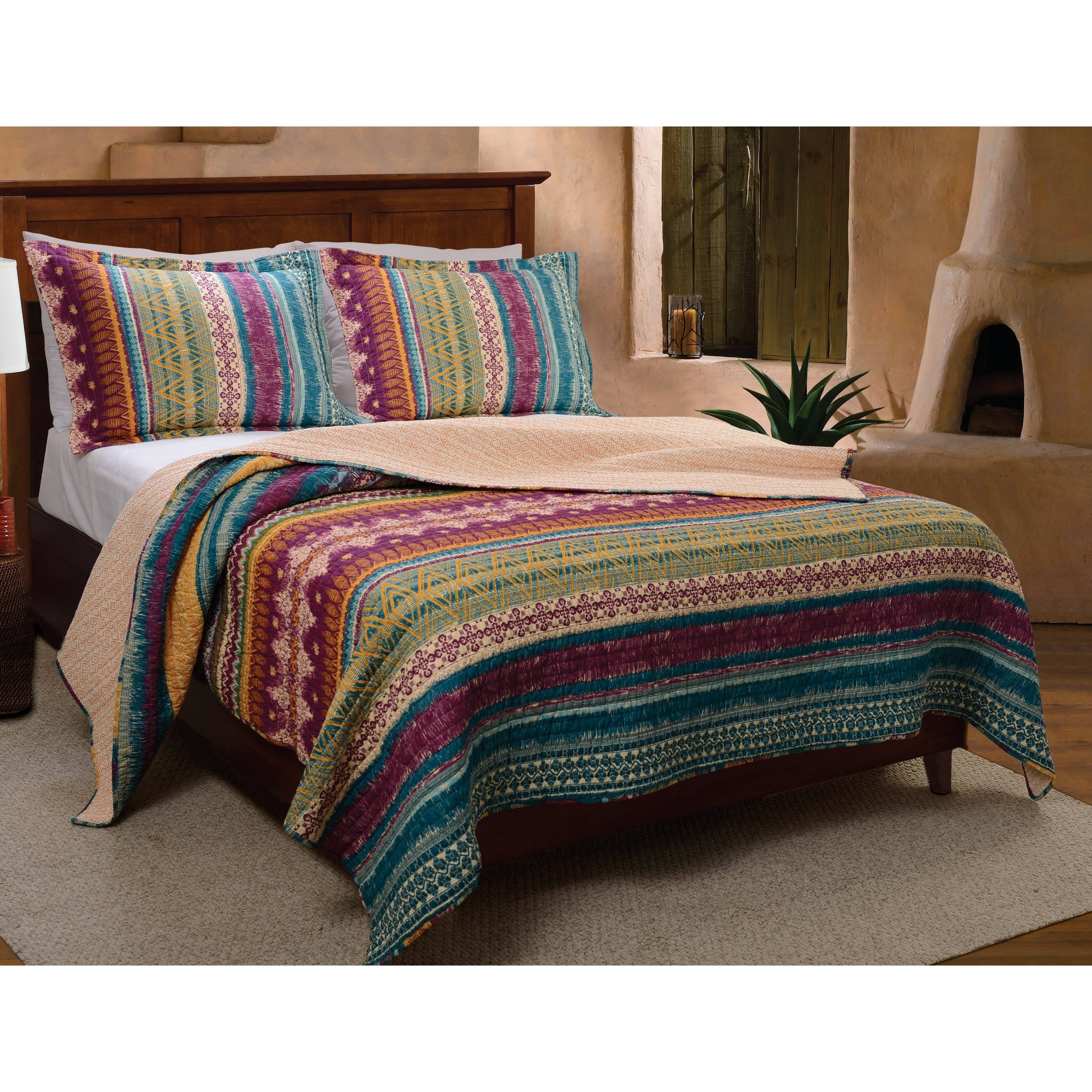 Greenland Home Fashions Southwest Quilt Set, Full/Queen