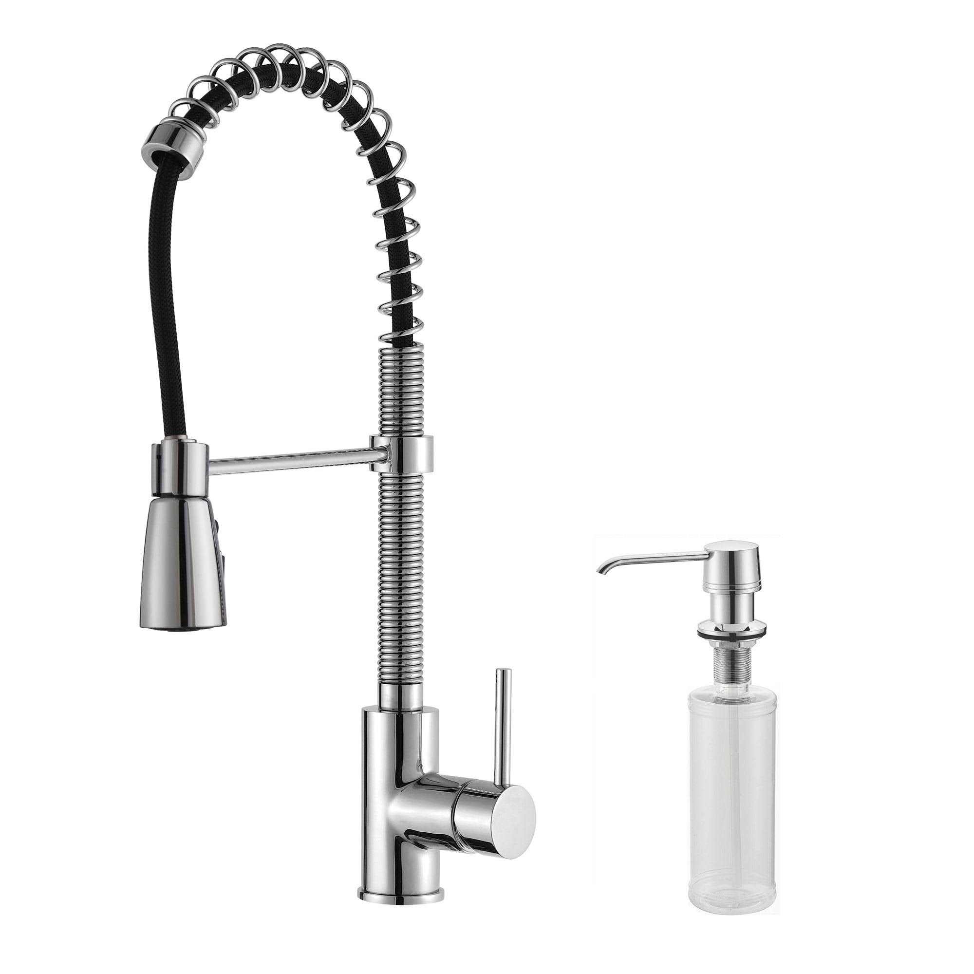Kraus KPF-1612-KSD-30CH Chrome Pull Down Kitchen Faucet u0026 Dispenser