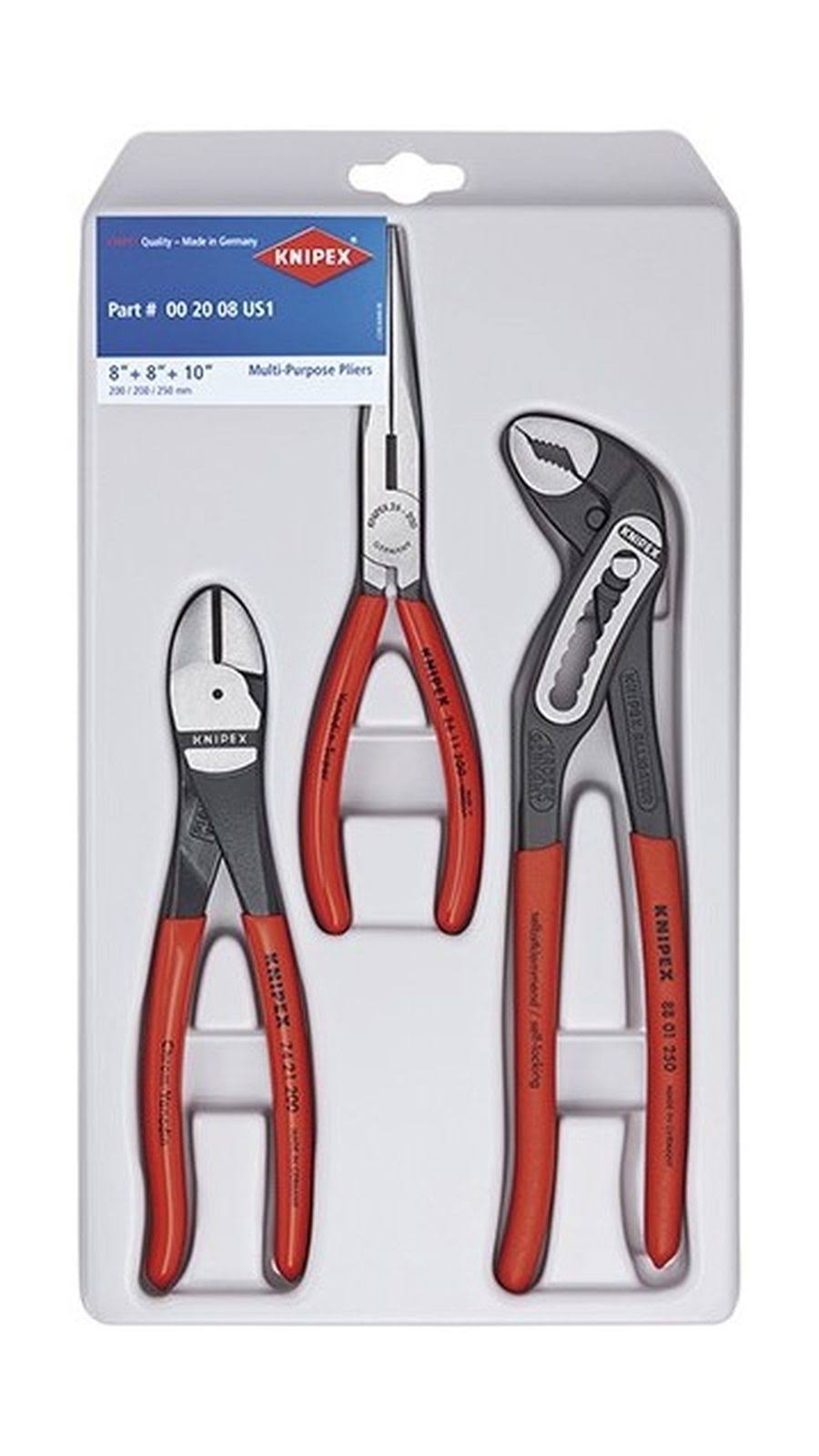 Knipex 00-20-08-US1 3 Piece Pliers Set with Alligator Pliers