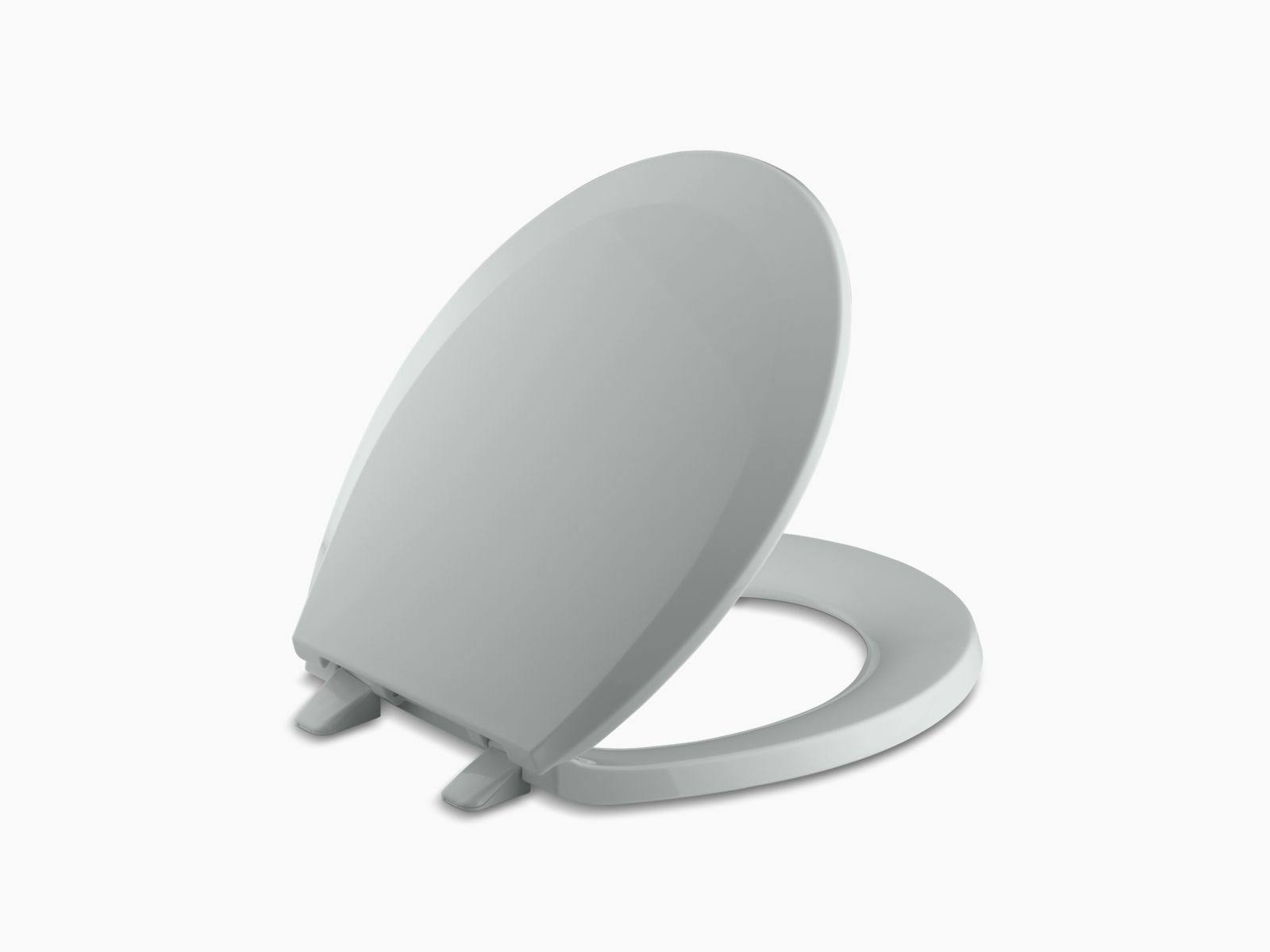 Kohler 4662-95 Lustra with Quick-Release Hinges Round-Front Toilet Seat - Ice Grey