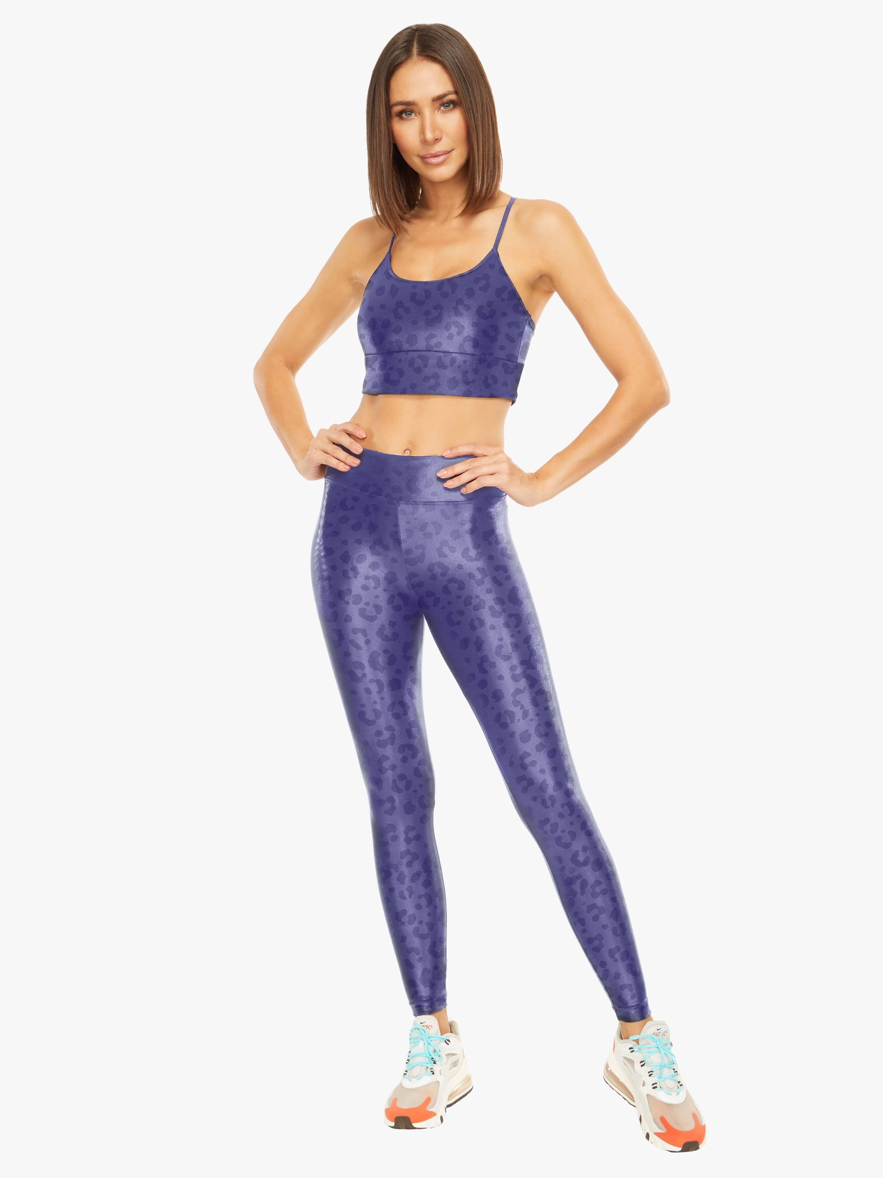 Koral Lustrous High Rise Infinity Legging - Dark Iris Leopard