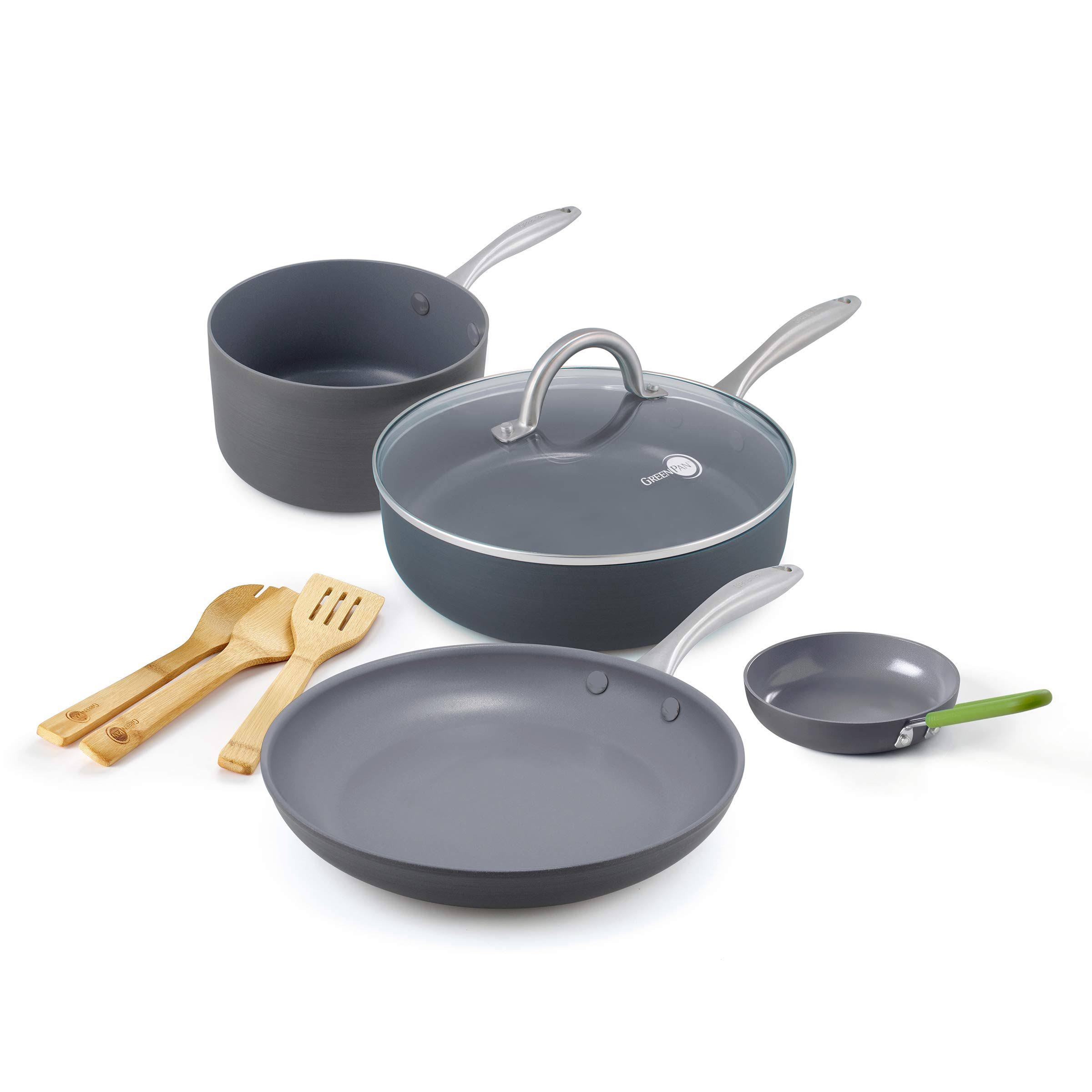Greenpan Lima Healthy Ceramic Nonstick, 8 Piece, Gray,CC001655-001