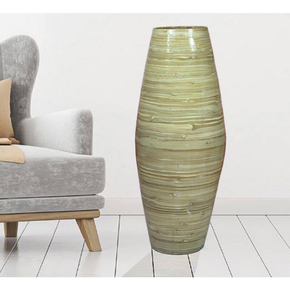 Uniquewise 27.5x22 Tall Bamboo Floor Vase, Natural