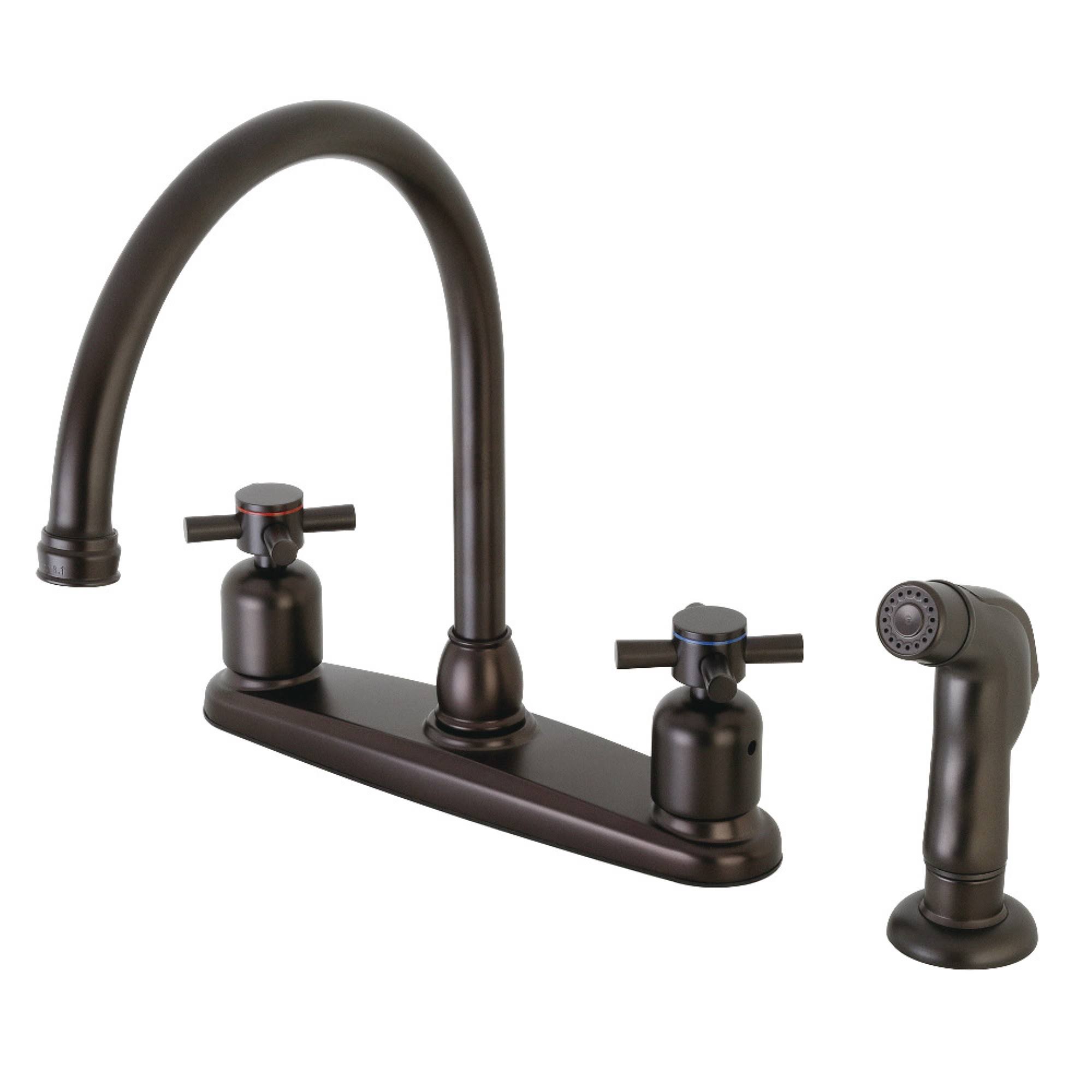 Kingston Brass FB795DXSP Centerset Kitchen Faucet, Oil Rubbed Bronze