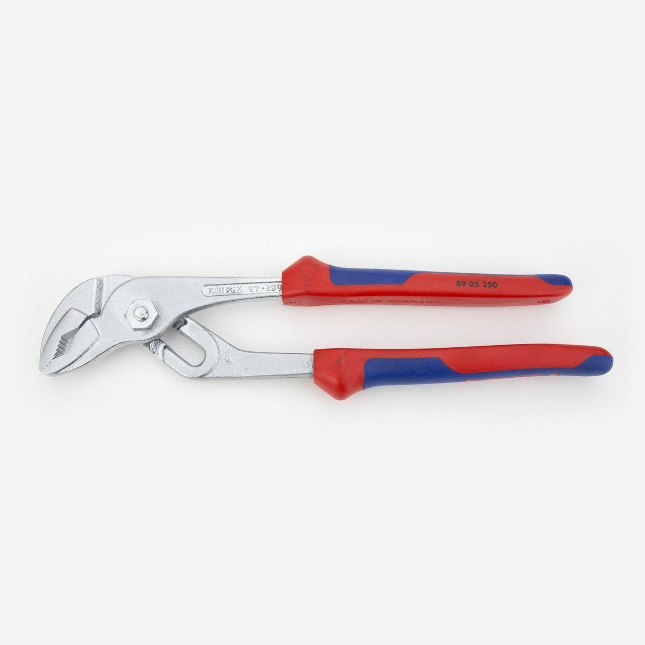 Knipex 89-05-250 10x22 Water Pump Pliers with Tongue and Groove Joint - Chrome w/ MultiGrip
