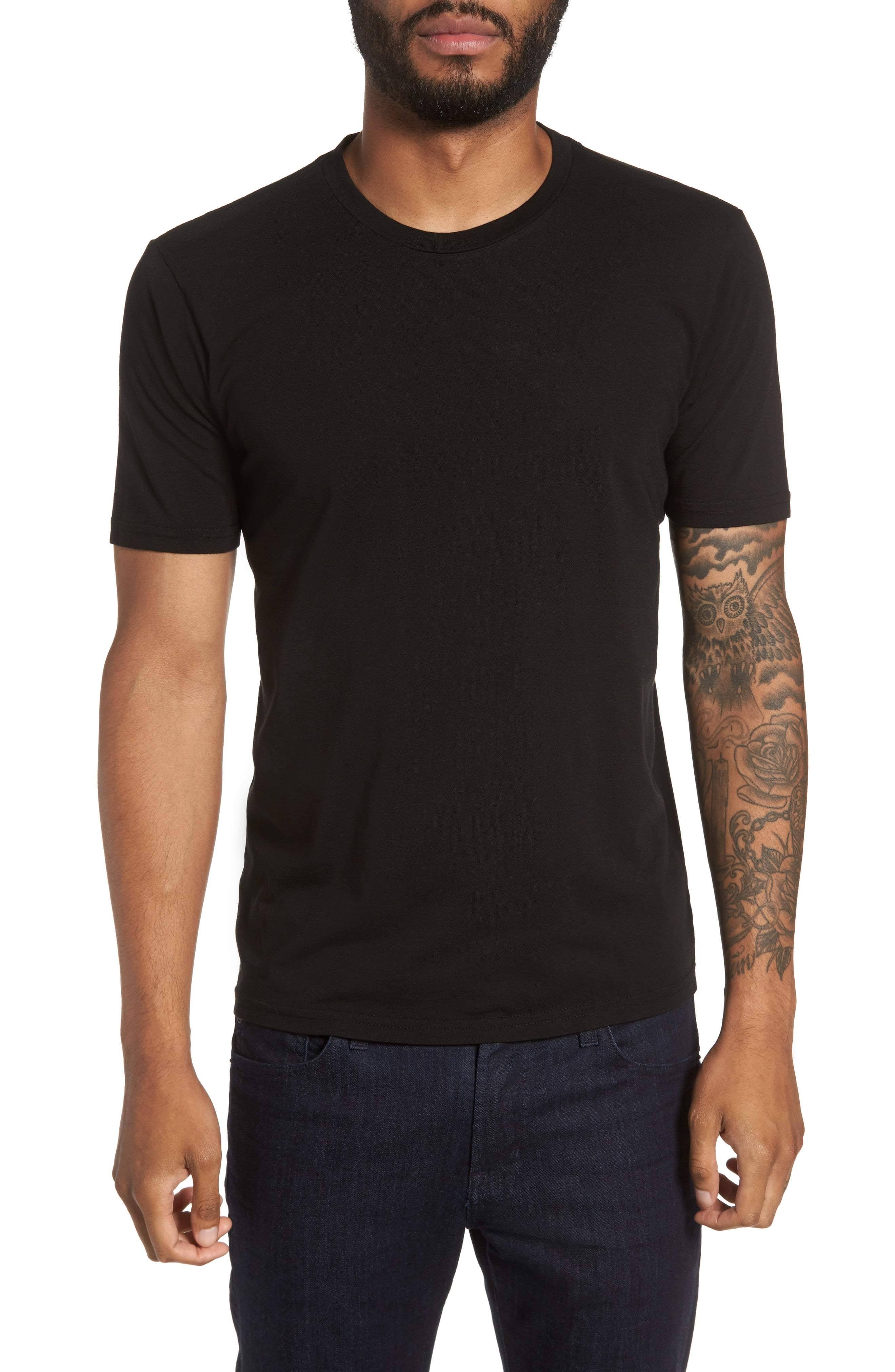 Goodlife Supima Classic Crew in Black, Size: Medium