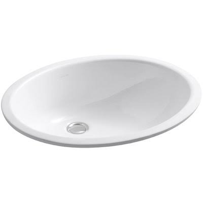 Kohler Caxton Ceramic Oval Undermount Bathroom Sink with Overflow